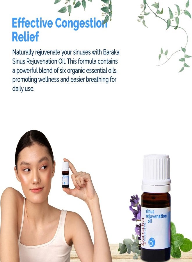 Baraka Sinus Rejuvenation Oil – Blend of 6 Organic Essential Oils for Clear Nasal Breathing, Eases Sinus Pressure, & Offers Relaxing Nasal Health Support | Ideal for Daily Use – 4ml (1-Pack) - Image 4